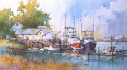 watercolor willapa bay ian ramsay landing watercolors