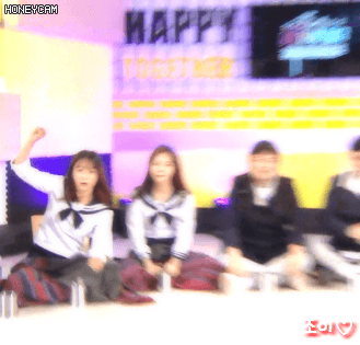 해피투게더 쟁반노래방 혜리,유라,하니,세정,소미.gif | 인스티즈