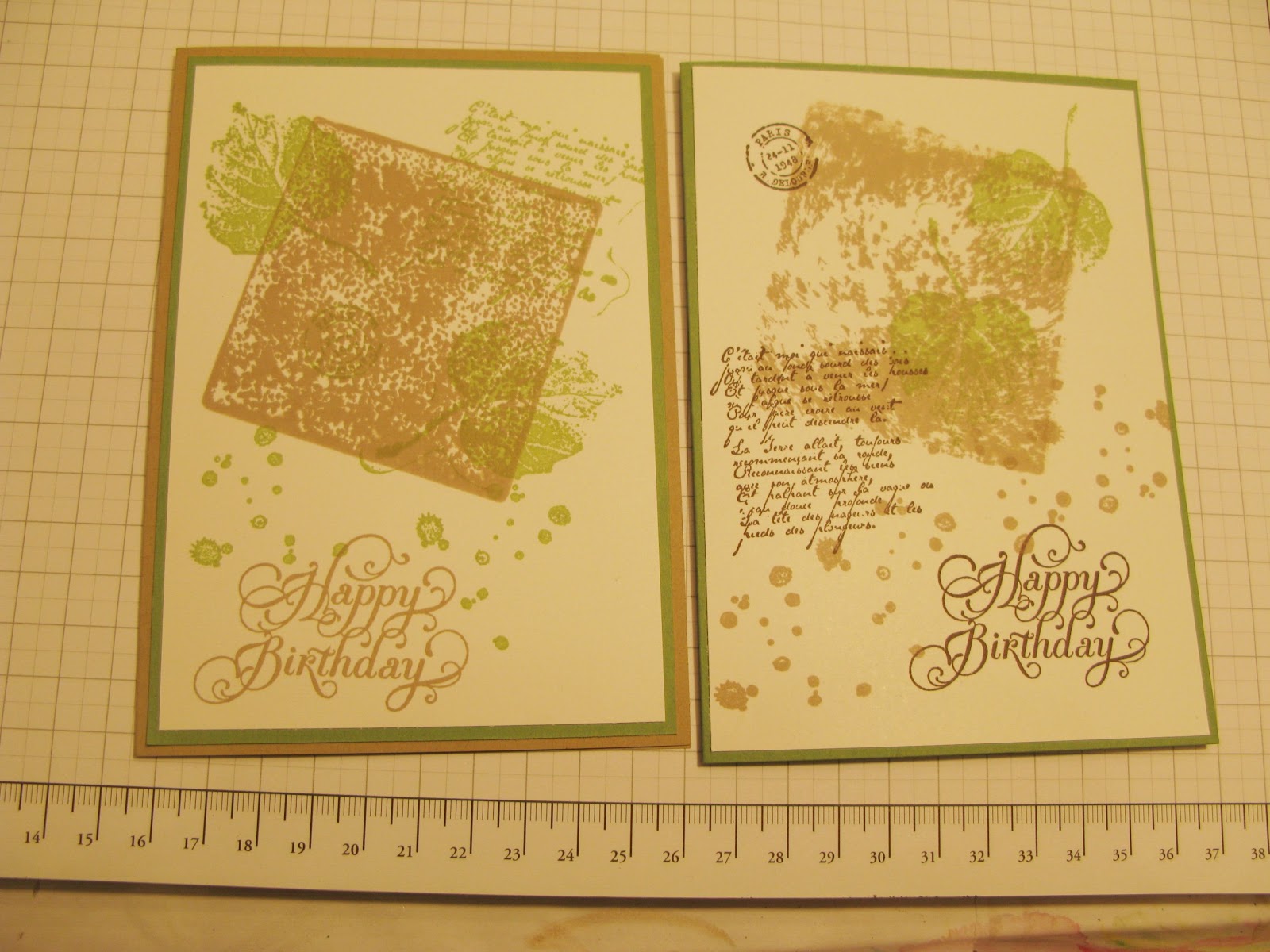 Scraproomboom: Zwei Geburtstagskarten