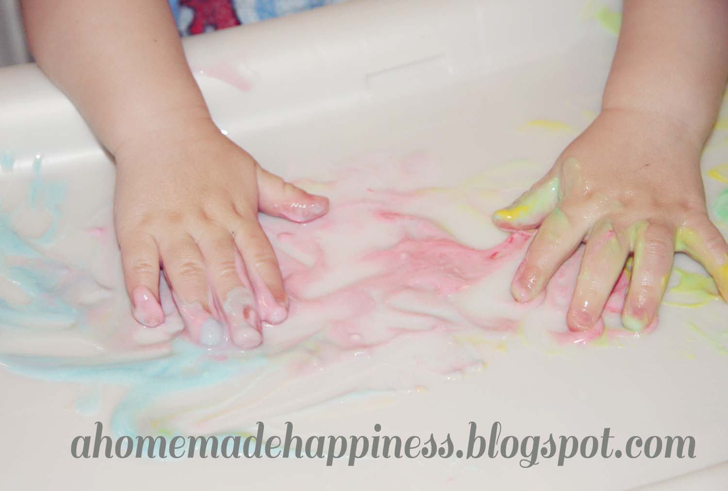 Happiness is Homemade Edible Finger Painting