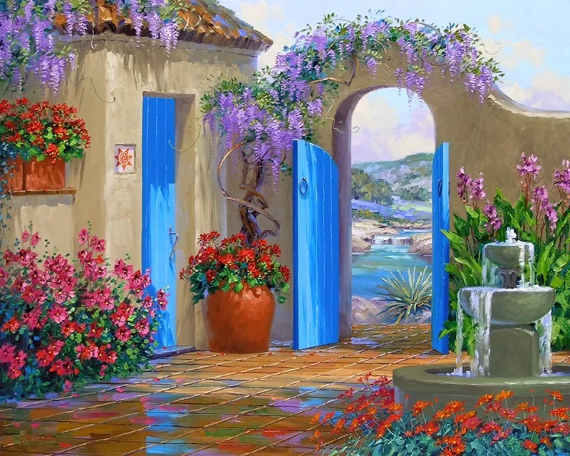 Mikki Senkarik 1954 | American Plein-air painter | A Touch of Greece 