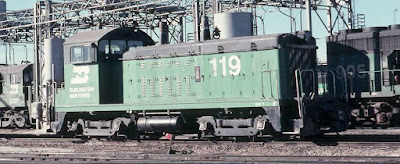 Eddie's Rail Fan Page: Burlington Northern Railroad EMD SW 7 diesel ...