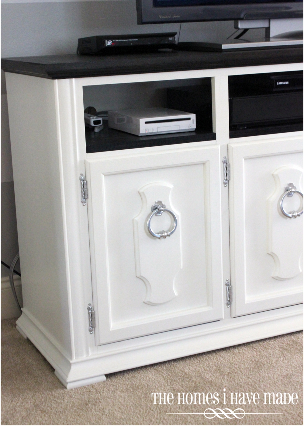 How To Transform a Dresser to a Media Stand {Tutorial} The Homes I