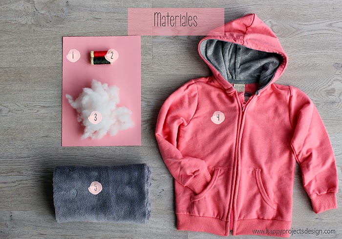 DIY Sudadera Dinosaurio: Materiales