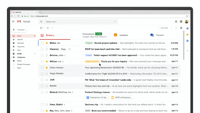Utilizza il nuovo pannello laterale di Gmail per accedere a tutte le tue app G Suite preferite, come Google Calendar