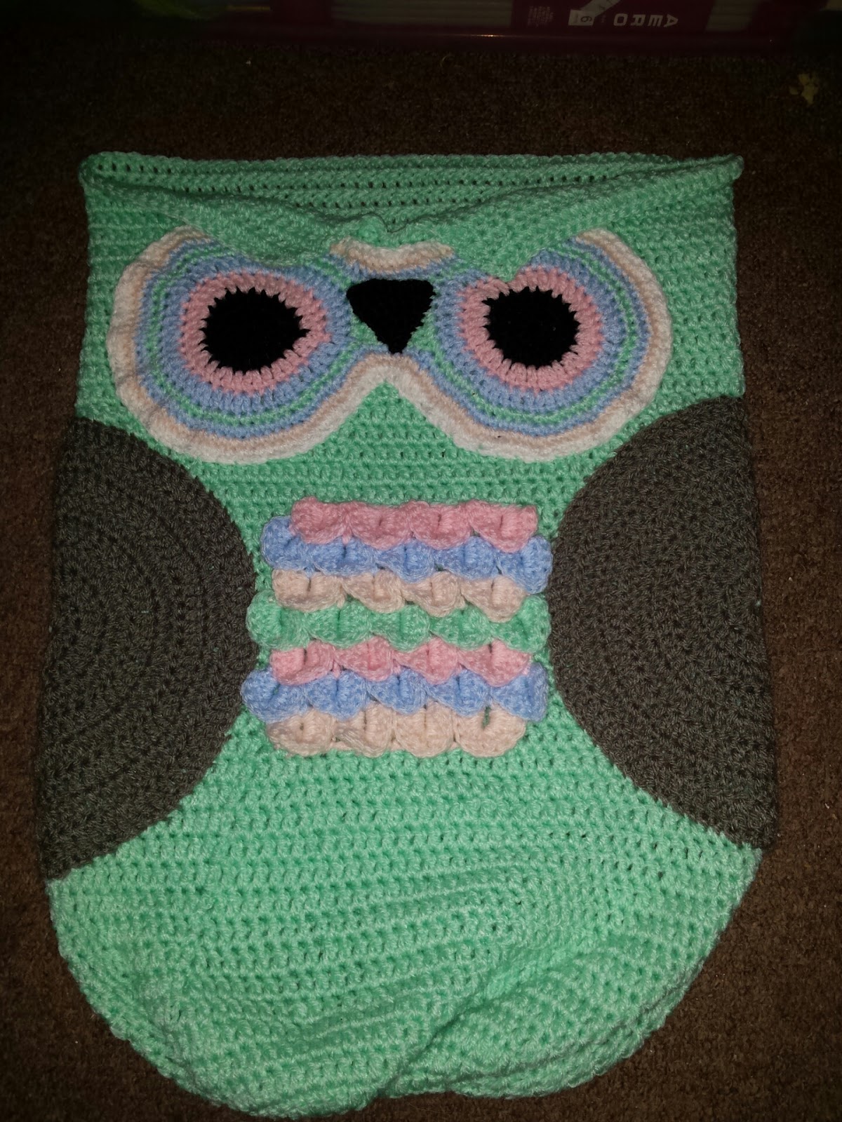 Blooming Lovely Finished Item Crochet Baby Owl Cocoon