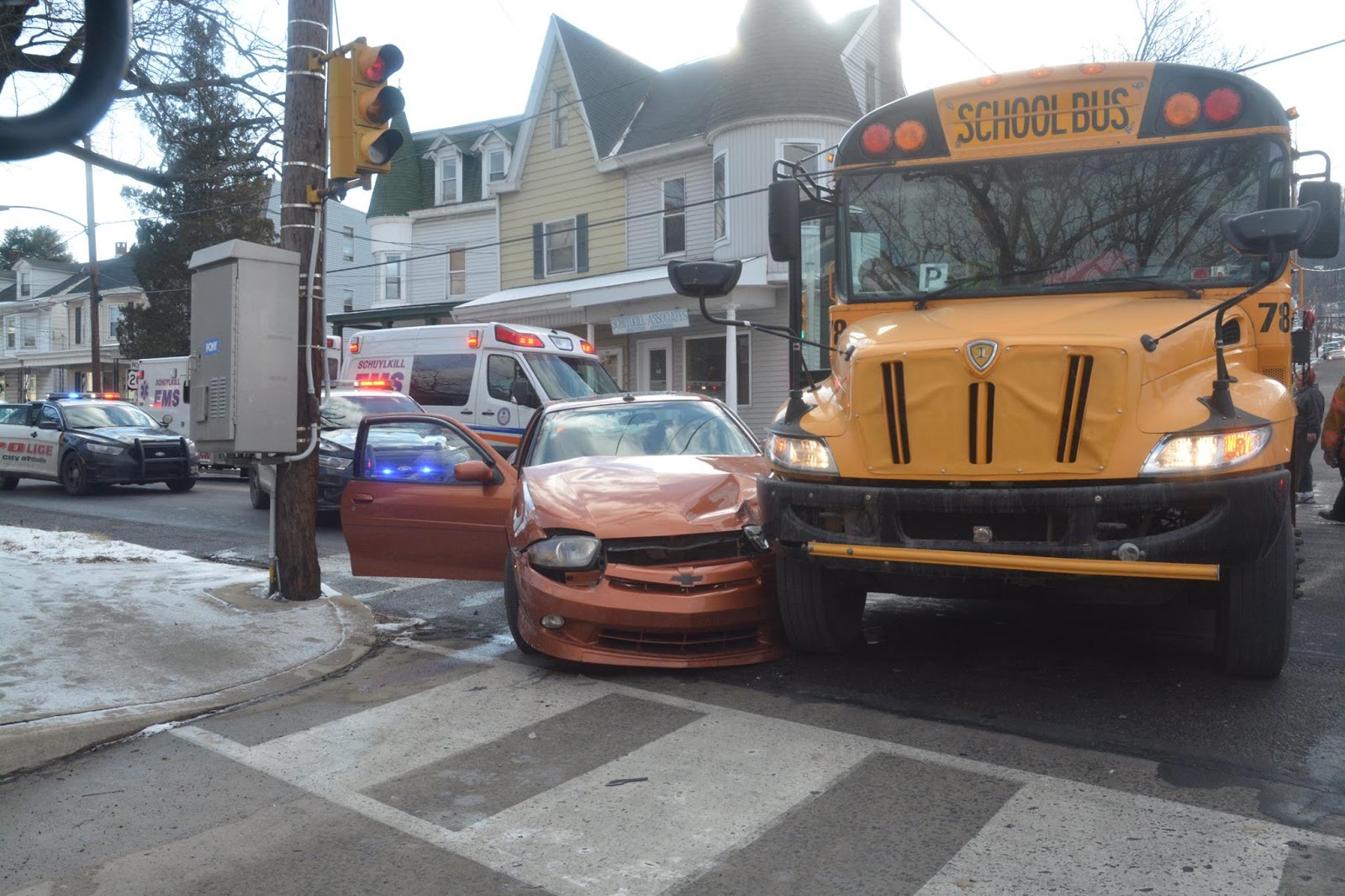 Children Safe After Bus Accident Wednesday Morning in Pottsville