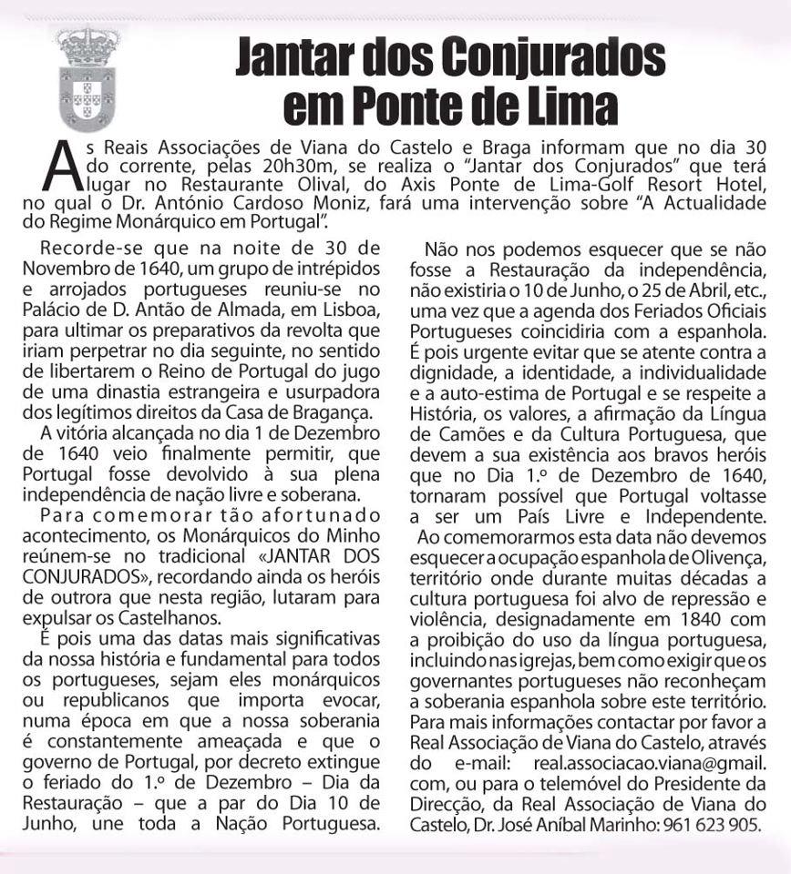 Manuel Beninger O Jantar dos Conjurados em Ponte de Lima