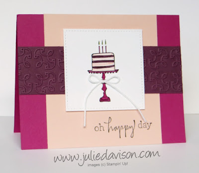Stampin' Up! Happiest of Days Birthday Card Kit ~ July 2017 Stamp of the Month Club ~ www.juliedavison.com/clubs