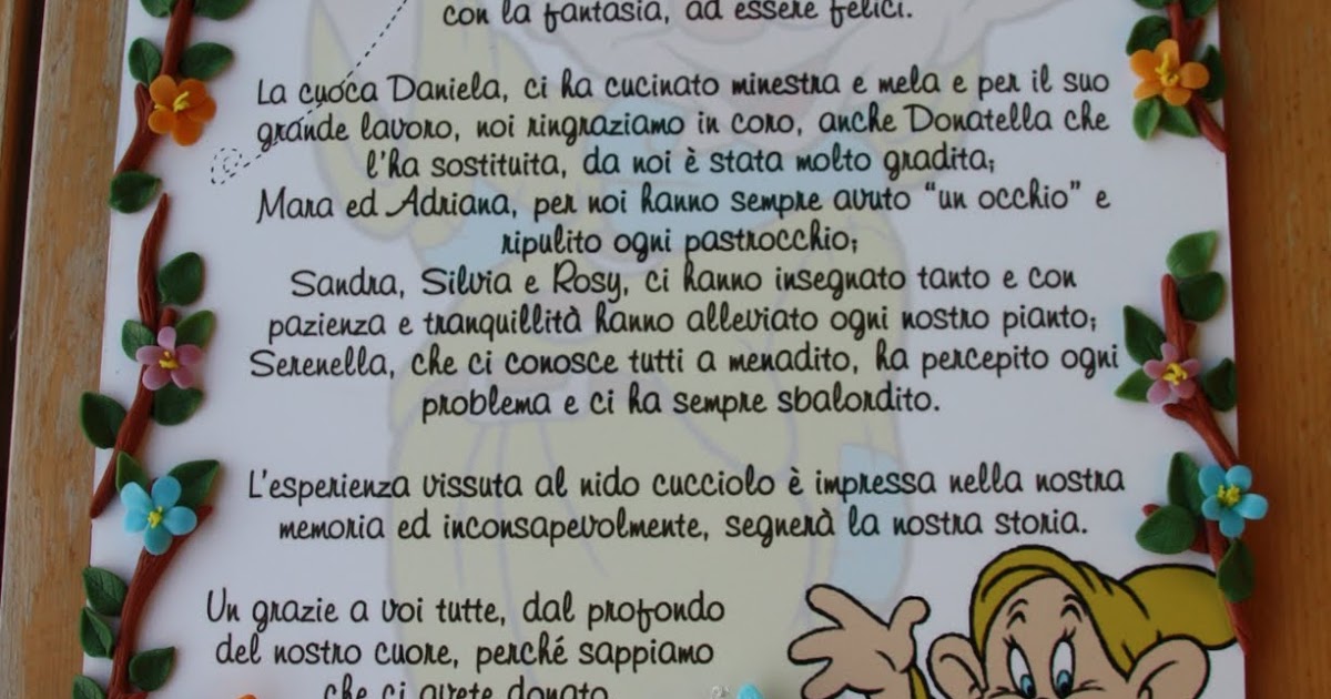 Frasi Per La Maestra Di Asilo Frasi Ringraziamento Maestre Asilo