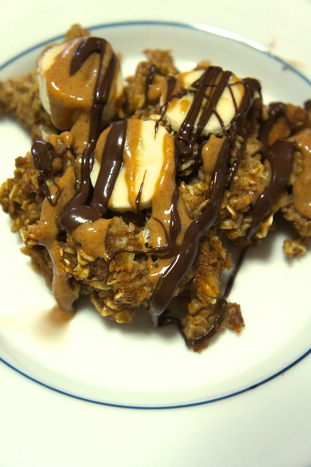 Savory Sweet and Satisfying Peanut Butter Chunky Monkey Baked Oatmeal