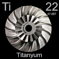 Titanyum elementi üzerinde titanyumun simgesi, atom numarası ve atom ağırlığı.