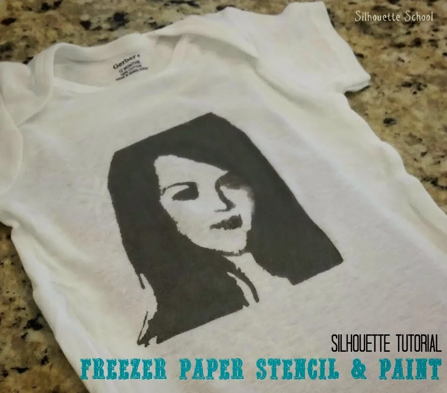 Silhouette tutorial, freezer paper, paint apparel