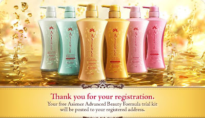 Asience Hair Shampoo: FREE Advanced Beauty Formula Trial Kit