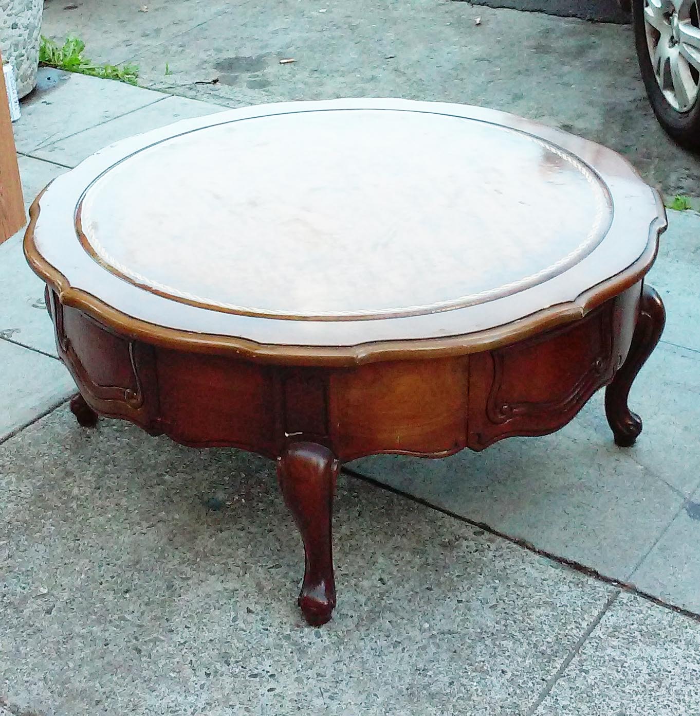 UHURU FURNITURE & COLLECTIBLES SOLD 3' Diameter French Provincial