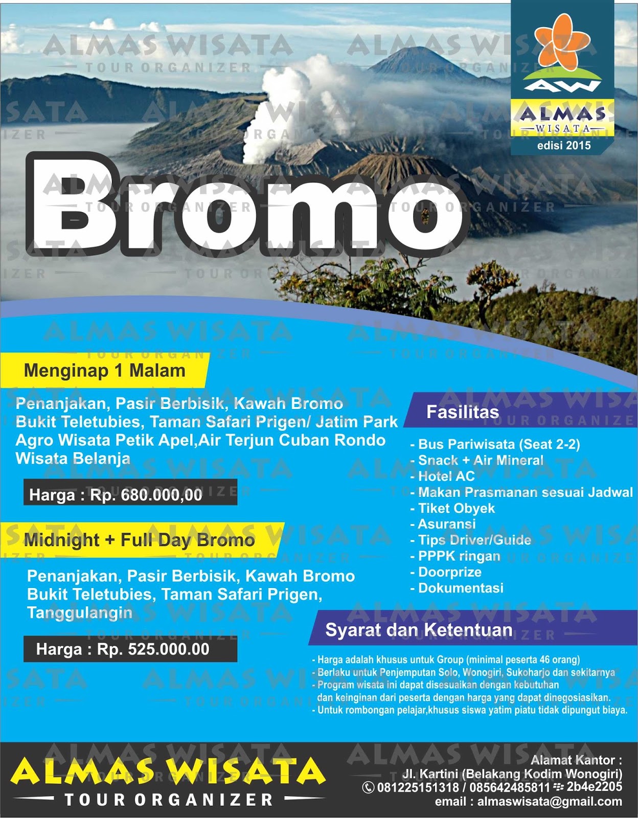 Contoh Brosur Wisata Gunung Bromo Terlengkap