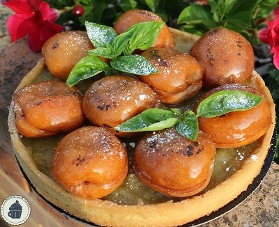 La TARTE à l'ABRICOT-RHUBARBE et GINGEMBRE CONFIT de Philippe Conticini