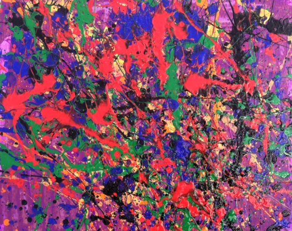 Art Julz: Jackson Pollock & Cardboard Box SPLATTER
