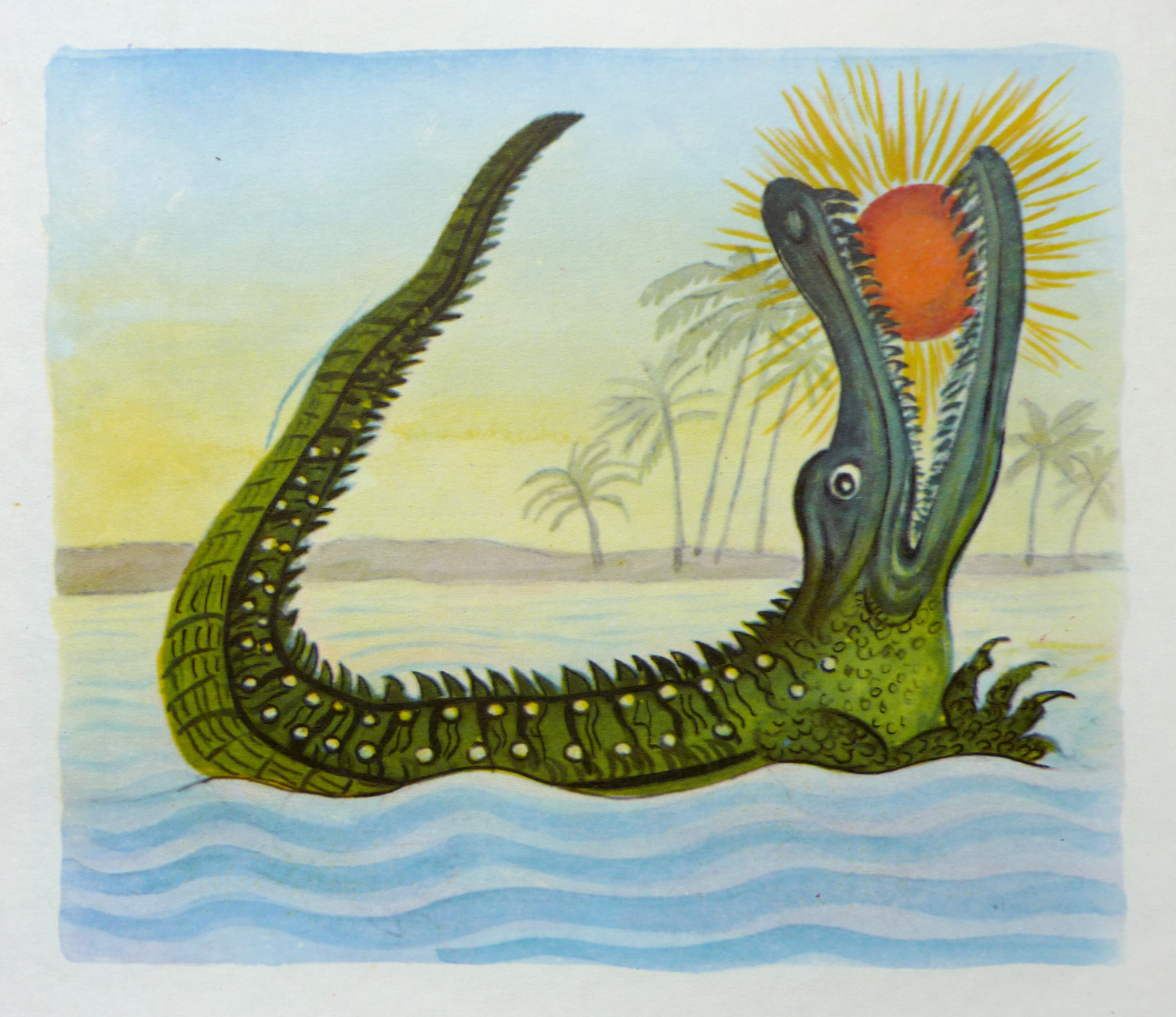 Украденное изображение. Крокодил солнце проглотил Чуковский. Солнце проглотил крокодил в сказке Чуковского.