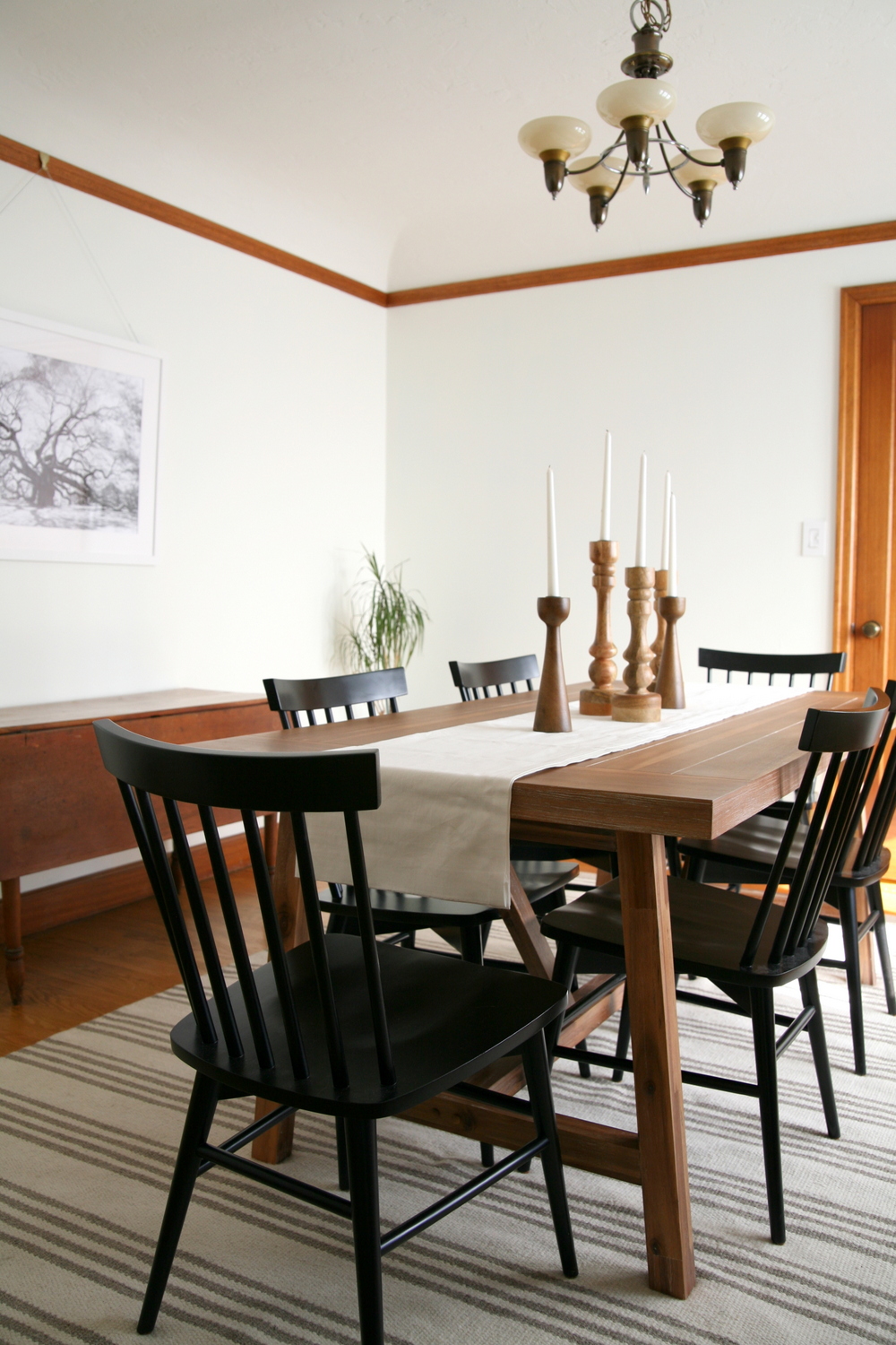 Modern traditional dining room table styling - 3 ways - plus, lighting