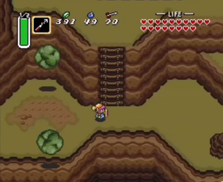 The Legend Of Zelda - A Link To The Past - Falling rocks