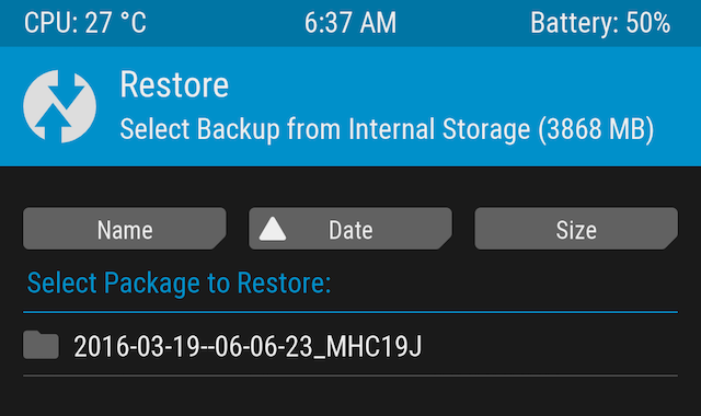 restore data