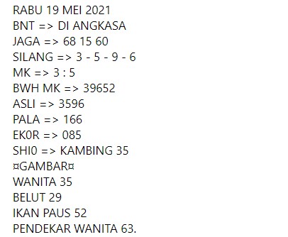 Forum Syair Singapura Rabu 19 Mei 2021 Royal Syair