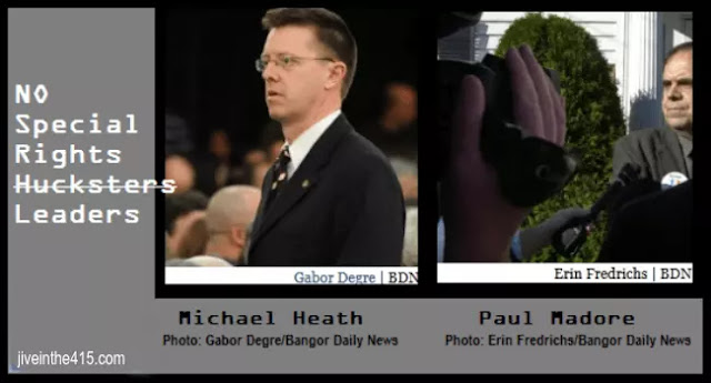 No Special Rights leaders and Clown College dropouts Mike Heath (left) and Paul Madore (right)