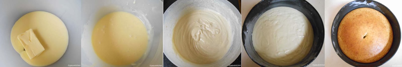 eggless vanilla cake preparation