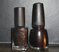 color club with abandon comparison with midtown magic china glaze nail polish