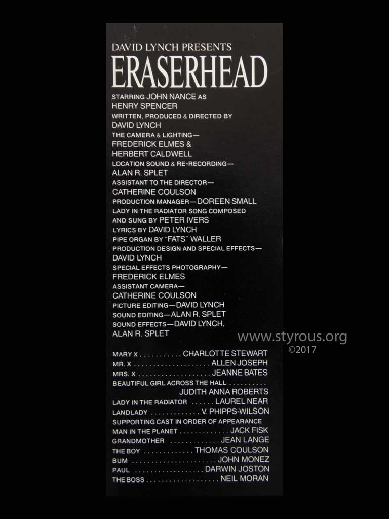 The Styrous® Viewfinder 20,000 Vinyl LPs 83 Eraserhead 40