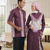 Model Baju Muslim Batik Kombinasi Polos