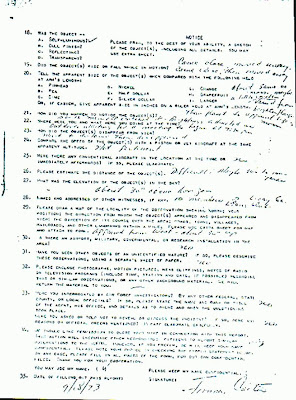 Jimmy CarterUFO Sighting Report (pg 2 of 2)  9-18-1973