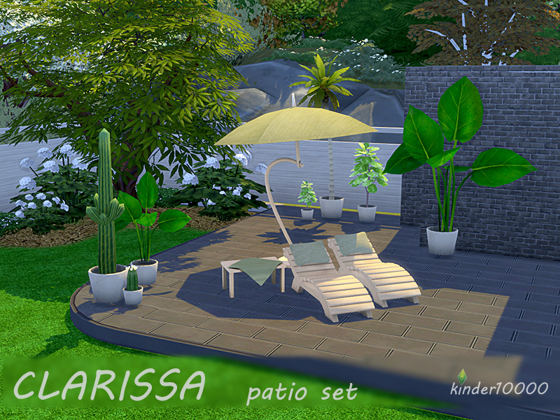 Sims 4 CC's The Best Clarissa patio set by Kinder10000