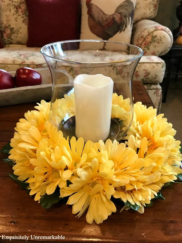 Floral Daisy Candle Ring DIY