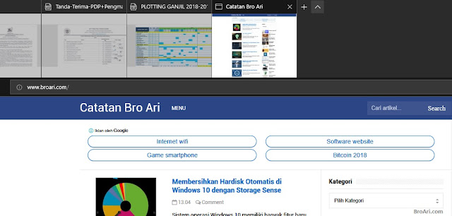 Tips Browsing Internet Menggunakan Microsoft Edge dengan Preview Thumbnail