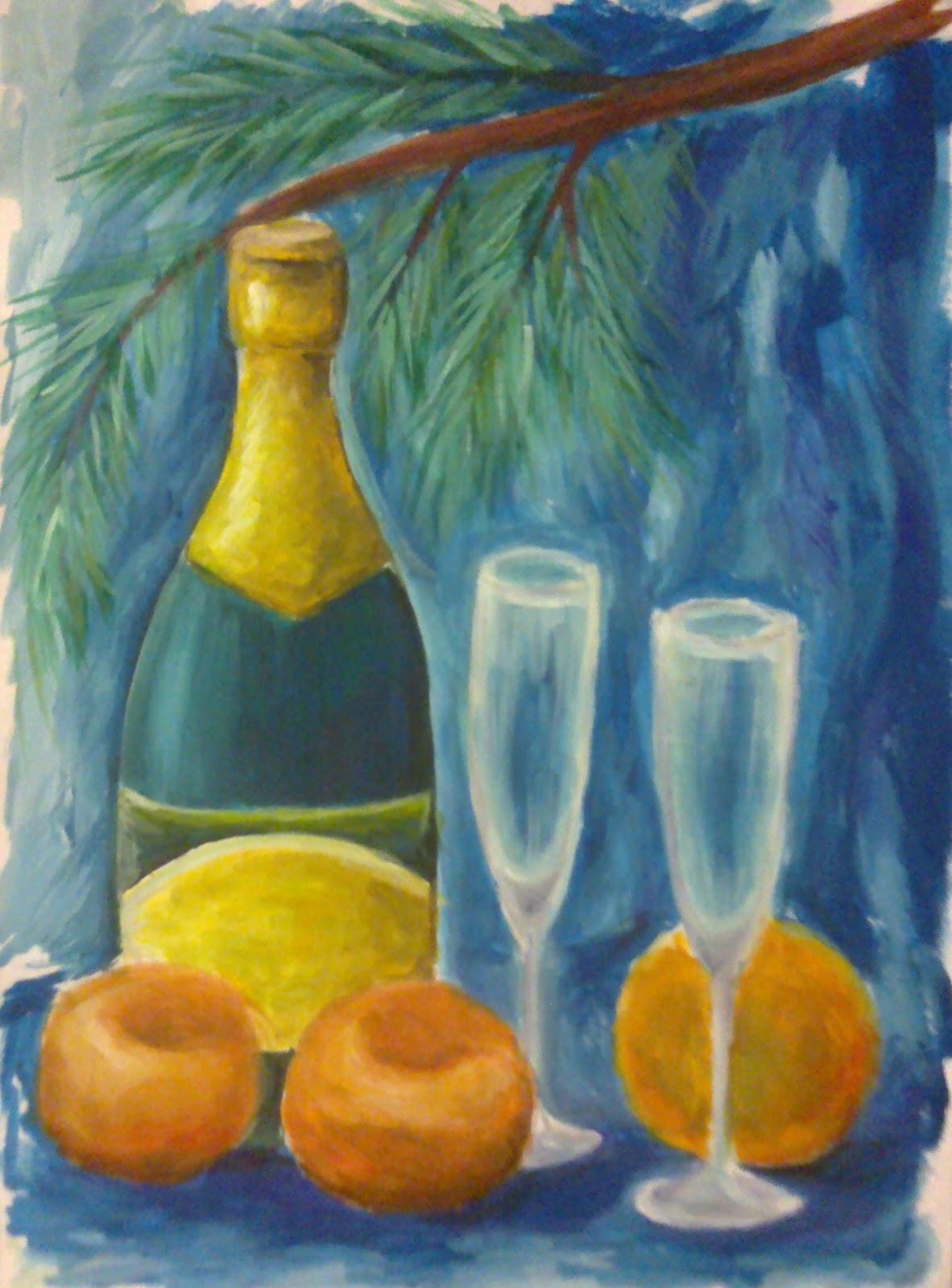 зимний натюрморт для детей. новогодний натюрморт акварелью. рисование новогодний натюрморт. зимний натюрморт. новогодний натюрморт в школу.