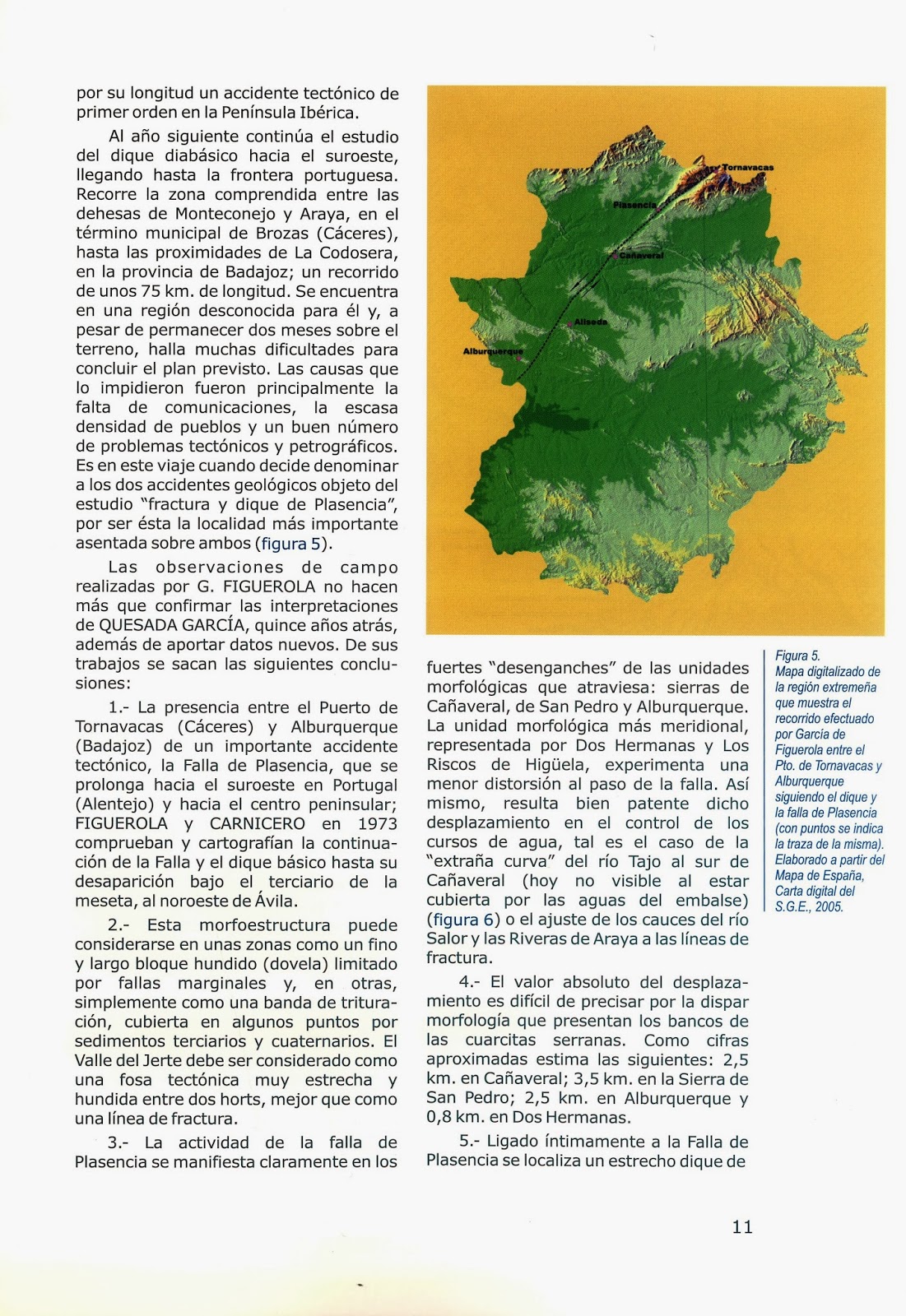 GEOLOGÍAS DE EXTREMADURA: "La falla de Plasencia y su influencia en el ...