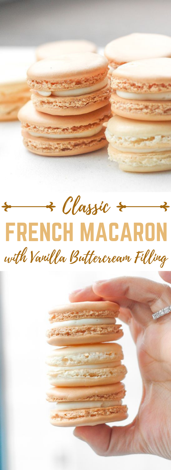 CLASSIC FRENCH MACARON WITH VANILLA BUTTERCREAM FILLING #sweets #bestdesserts