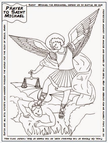 saint michael the archangel coloring pages - photo #21