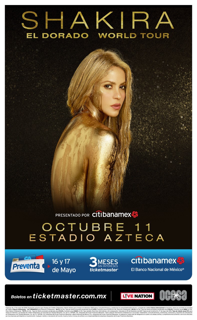 Shakira anuncia gira por America Latina.