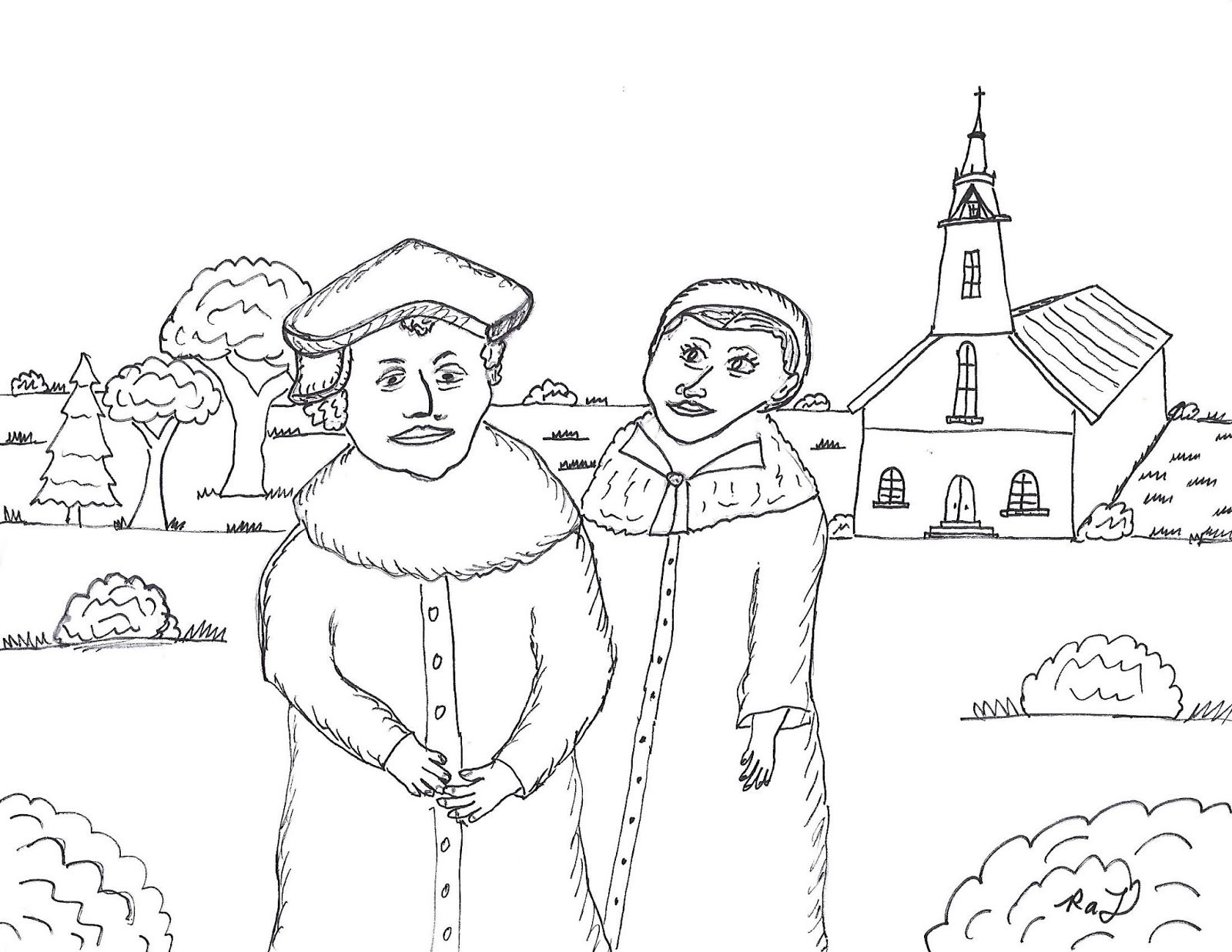 Robin S Great Coloring Pages Martin Luther And His Wife