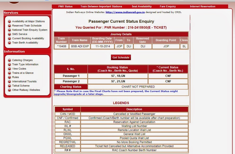 Palam Railway Station How To Check Your Train Ticket Pnr Status