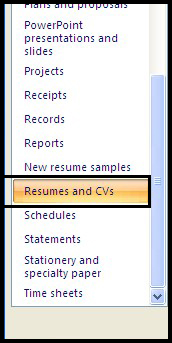 How To Create A Resume In Word 2007