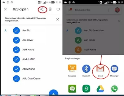 cara backup kontak hp baru