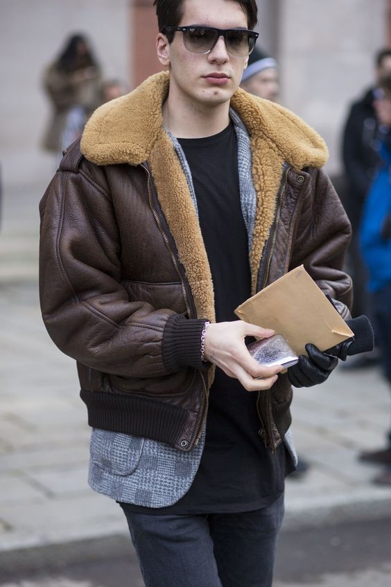 jaqueta masculina com pelo