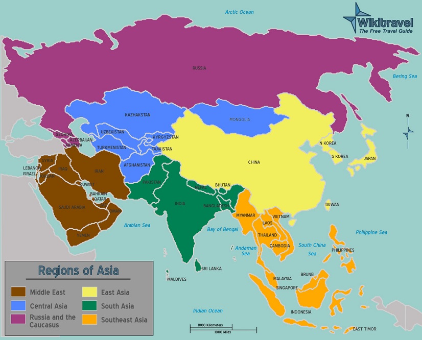 Mapa de Asia Imagen