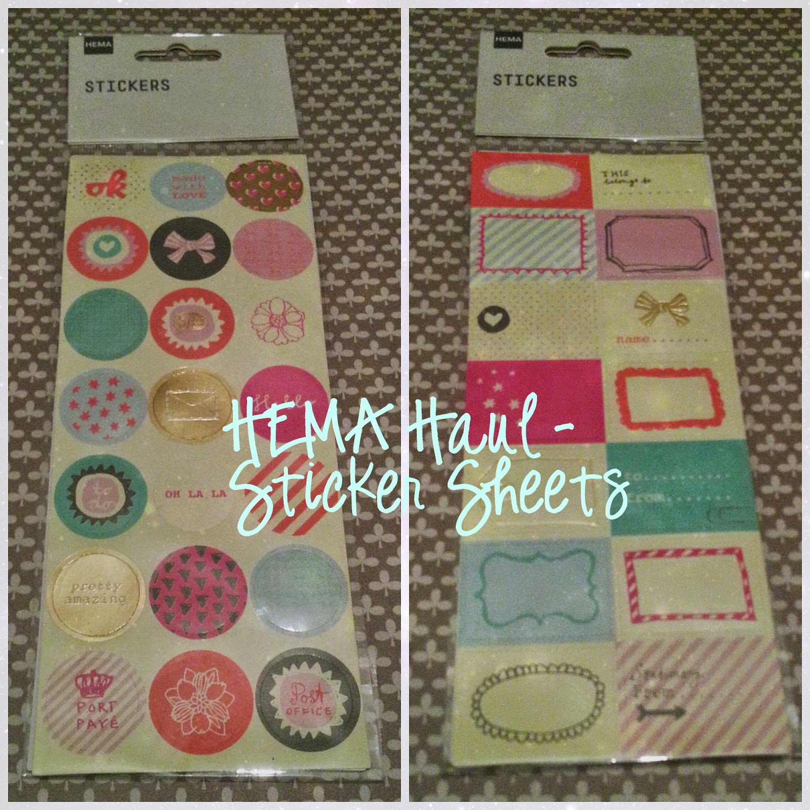 HEMA haul sticker sheets