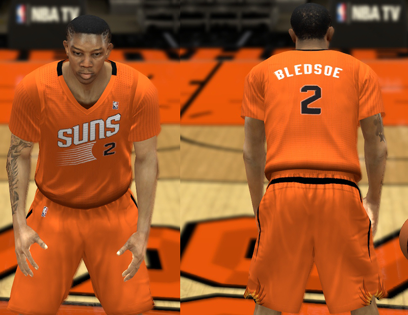 NBA 2K14 Redesigned Phoenix Suns Jerseys [Orange & Black] 