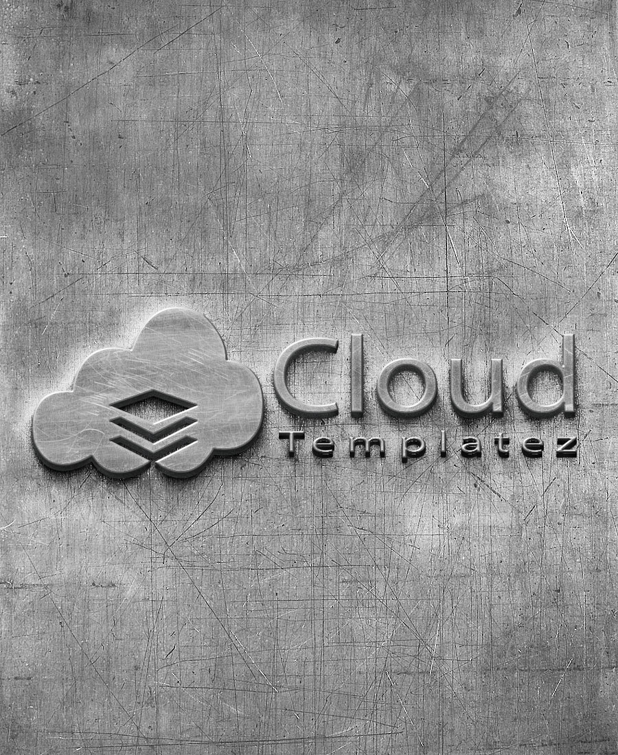 Scratched Metal Logo Mockup Free Cloud Templatez All